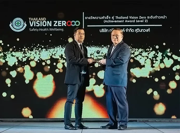 Osotspa Receives Thailand Vision Zero Achievement Award