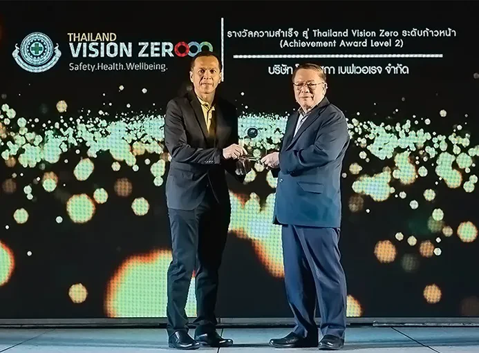 Osotspa Receives Thailand Vision Zero Achievement Award
